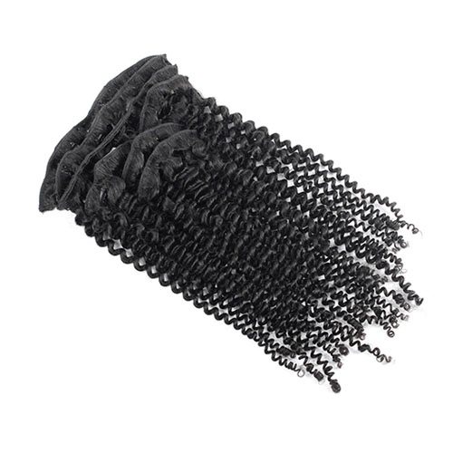 7 Stuks/set Braziliaanse Kinky Krullend Clip In Hair Extensions 100% Virgin Menselijk Haar Natuurlijke Kleur 120 g/set