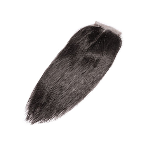 Braziliaanse Straight Vetersluiting Remy Haar Natuurlijke Kleur 100% Menselijk Haar 4 ''x 4'' Gratis verzending