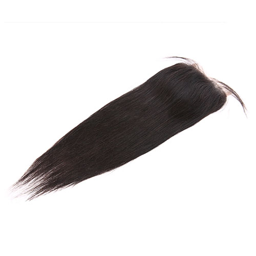 Braziliaanse Straight Vetersluiting Remy Haar Natuurlijke Kleur 100% Menselijk Haar 4 ''x 4'' Gratis verzending