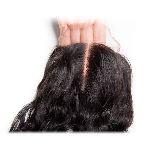 Maxine Haarproducten Middelste Stijl Deel 4 "x 4" Water Wave Vetersluiting Real Remy Menselijk Haar 130% dichtheid Gratis Verzending