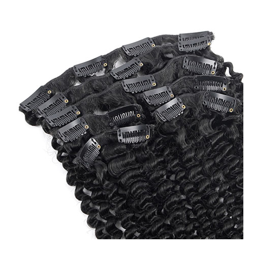 7 Stuks/set Braziliaanse Kinky Krullend Clip In Hair Extensions 100% Virgin Menselijk Haar Natuurlijke Kleur 120 g/set