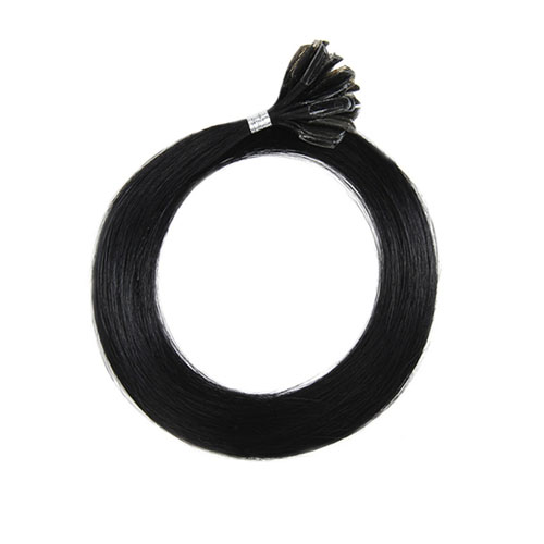 # 1B Remy Straight Nail U Tip Human Hair Extensions Fusion Salon Stijl Echt Haar 20 "Natuurlijke Zwarte 120G 200 Strengen PreColored