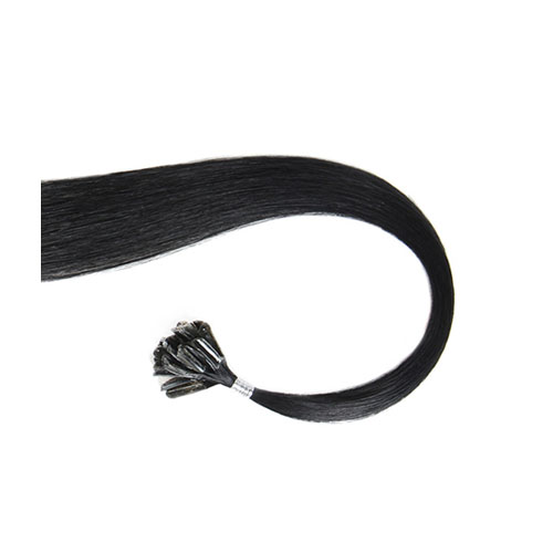 # 1B Remy Straight Nail U Tip Human Hair Extensions Fusion Salon Stijl Echt Haar 20 "Natuurlijke Zwarte 120G 200 Strengen PreColored