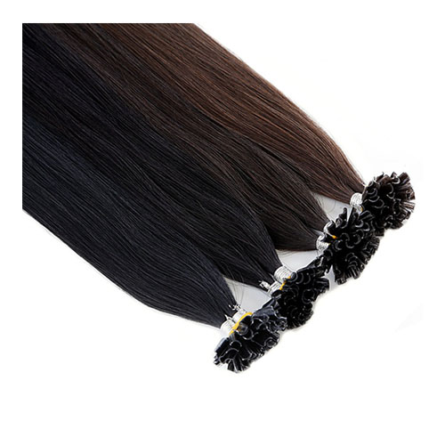 Straight Remy Human Fusion Keratine Nail U Tip Pre Gebonden Capsules Haarverlenging 16 "20" 24 "28" 1 g/s FedEx Levering