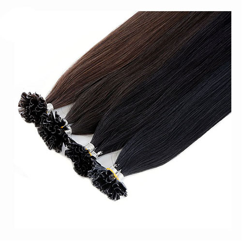 Straight Remy Human Fusion Keratine Nail U Tip Pre Gebonden Capsules Haarverlenging 16 "20" 24 "28" 1 g/s FedEx Levering