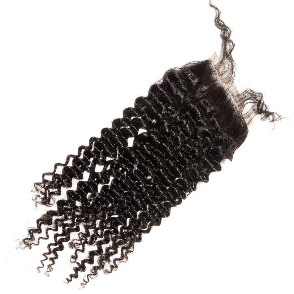 Bundels met Sluiting Gratis Deel Indian Menselijk Haar Niet Remy Weave