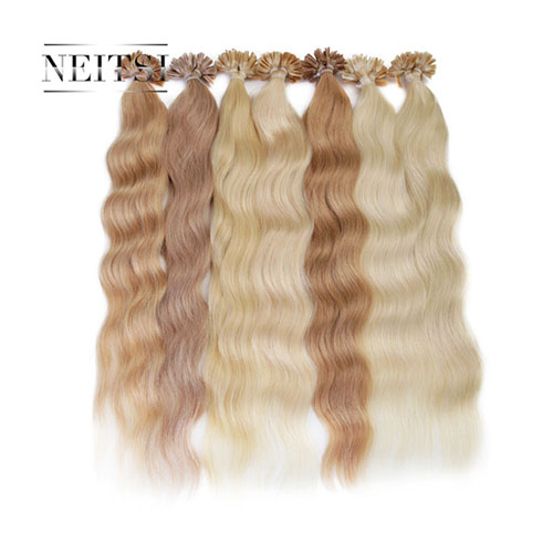 Straight Nail U Tip Human Hair Extensions Fusion Salon Stijl Echt Haar 20 "Natuurlijke Zwarte 120G 200 Strengen PreColored