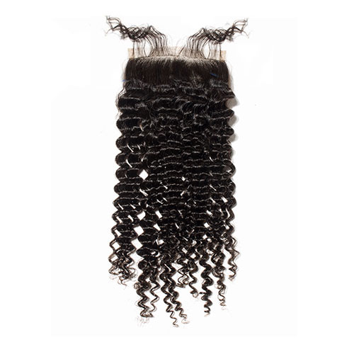 Bundels met Sluiting Gratis Deel Indian Menselijk Haar Niet Remy Weave